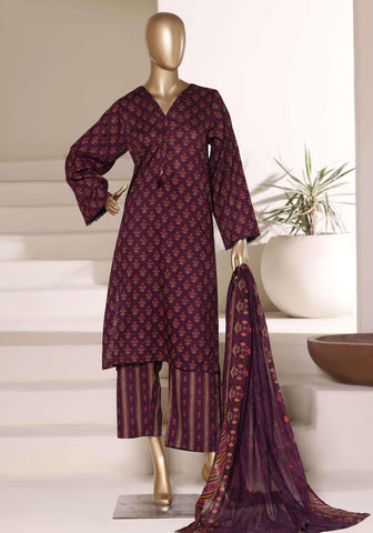 Sadabahar Luxury Lawn | Printed 3 Piece Stitched Suit D-5
