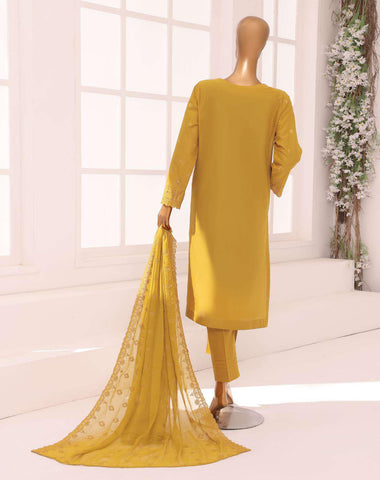 Dynasty Chikankari with Chiffon Dupatta by HZ-2025 D-03 Yellow - Summer Collection