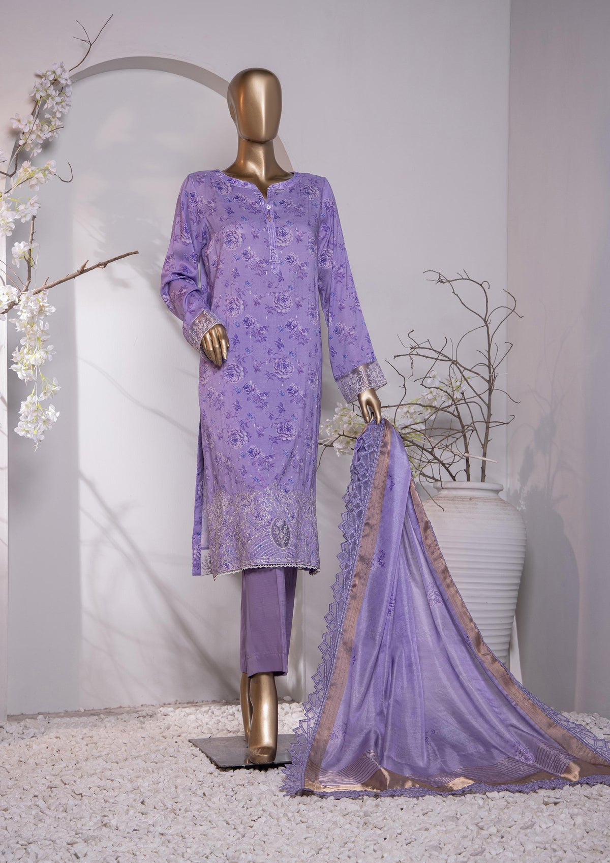 HZ Muse Luxury Raw Silk Embroidered Collection-08