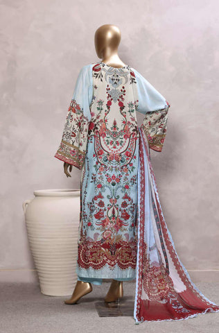 Sadabahar Printed Chamti Cotton | 3 Piece Stitched Kaftan Suit D-6
