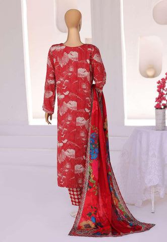 HZ Linen Wintery Printed Unstitched 3 Piece Suit D-1