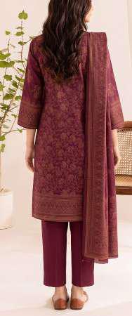 VS Textiles Pashmina Dhanak Printed Unstitched 3 Piece Suit D-15