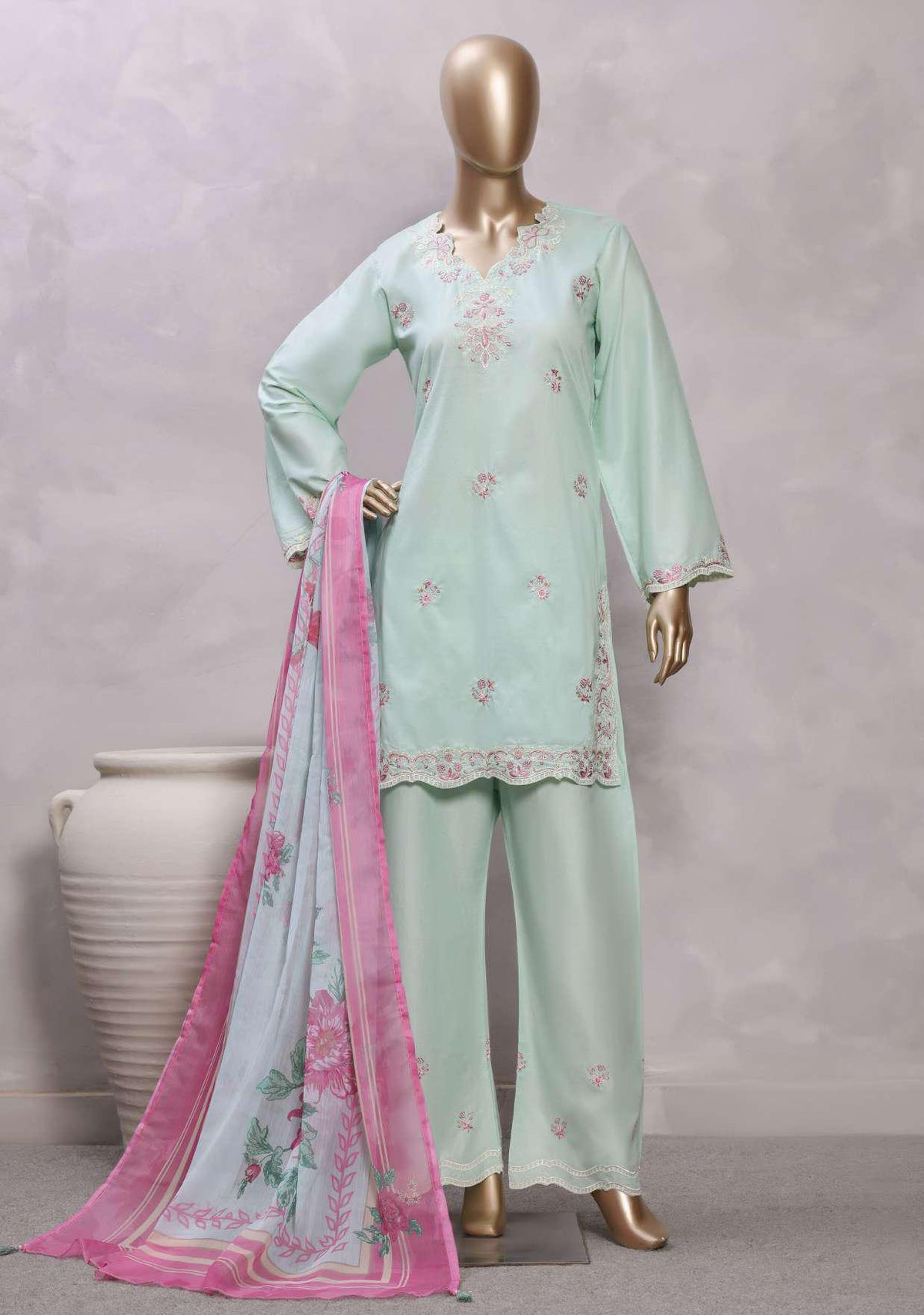 Sadabahar Eclair Embroidered Lawn Stitched 3 Piece Suit D-4