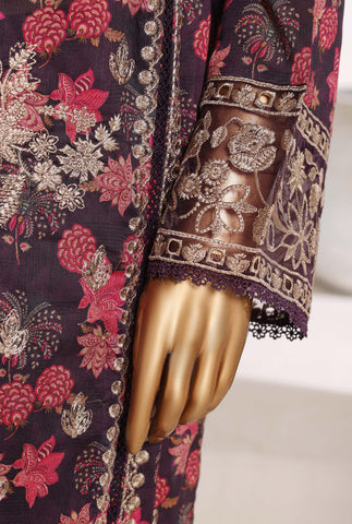 Luxury Lawn Signature  Heavy Embroidered 3 Piece Stitched Suit By Sadabahar D-6