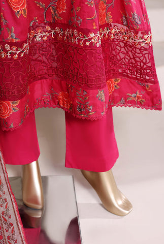 Sadabahar Luxury Peplum | Heavy Embroidered Lawn 3 Piece Stitched Suit D-6