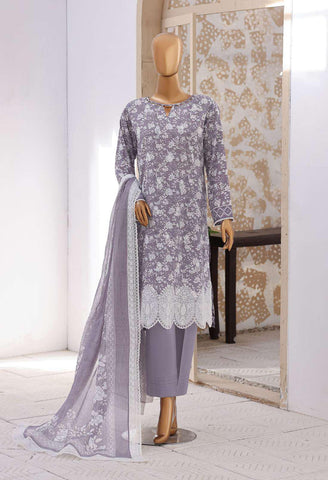 Nakshkari by HZ Textiles | Embroidered Lawn 3 Piece Unstitched Suit D-4