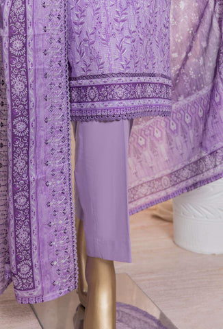 HZ Rimjhim Lawn Emb Cutwork Dupatta Coll"24 REC-127