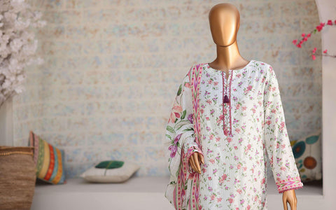 Nayab by HZ Textiles | Printed Lawn 3 Piece Unstitched Suit D-1