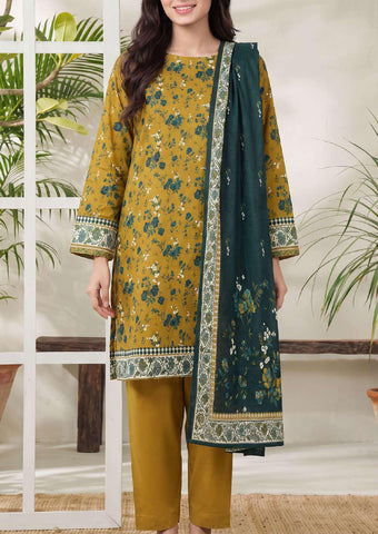 VS Jhalak Printed Slub Linen Unstitched 3 Piece Suit D-3