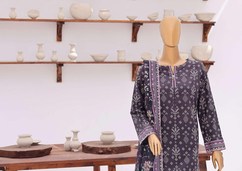 Everyday Prints by HZ Textiles | Printed Lawn 3 Piece Unstitched Suit D-3