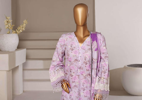 Luxury Lawn Chikankari Embroidered 3 Piece Stitched Collection By Sadabahar D-1