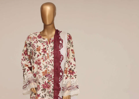 Malika by Sadabahar Vol-4 | Festive Embroidered Lawn 3 Piece Stitched Suit D-3