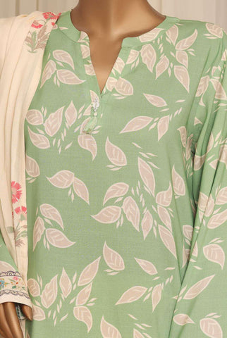 Sadabahar Printed Linen Stitched 3 Piece Suit D-4