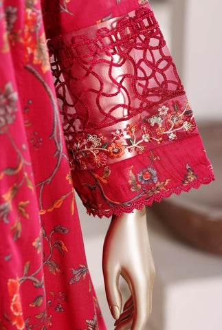 Sadabahar Luxury Peplum | Heavy Embroidered Lawn 3 Piece Stitched Suit D-6