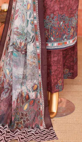 Elegant by HZ Textiles | Embroidered 3 Piece Unstitched Lawn Suit D-2