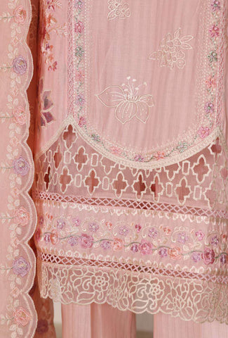 Sadabahar Luxury | Embroidered 3 Piece Stitched Slub Lawn Suit D-5