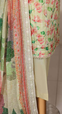 Dhagakari by HZ Textiles | Embroidered 3 Piece Unstitched Lawn Suit D-4