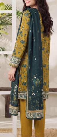VS Jhalak Printed Slub Linen Unstitched 3 Piece Suit D-3