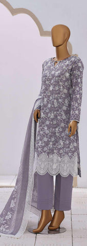Nakshkari by HZ Textiles | Embroidered Lawn 3 Piece Unstitched Suit D-4
