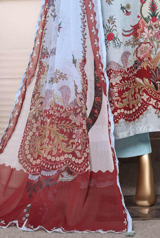 Sadabahar Printed Chamti Cotton | 3 Piece Stitched Kaftan Suit D-6