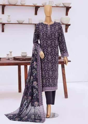 Everyday Prints by HZ Textiles | Printed Lawn 3 Piece Unstitched Suit D-3