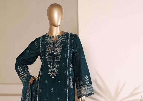 Sadabahar Luxury | Embroidered 3 Piece Stitched Slub Lawn Suit D-6
