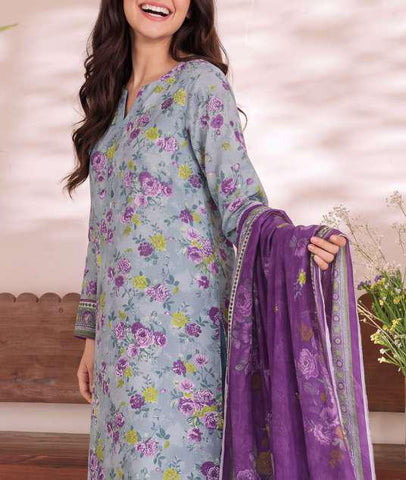 Daman Exclusive by VS Textiles | Printed Cambric 3 Piece Unstitched Suit D-4