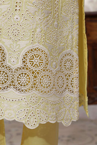 Sadabahar Chickankari  With Chiffon Emb Dupatta D-04