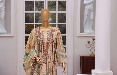 Winter Cut Dana | 3 Piece Semi-Stitched Embroidered Suit D-1
