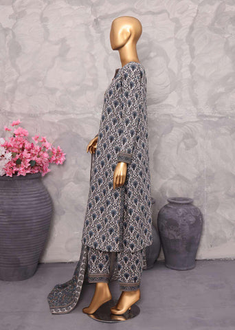 Co-Ords 3Pc Printed Khaddar Un-Stitched Coll By Hz-3