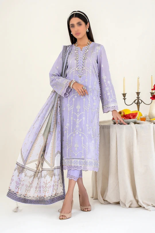 Zarif Luxury Embroidered Lawn Collection'23 D-03 DEEP GLORY