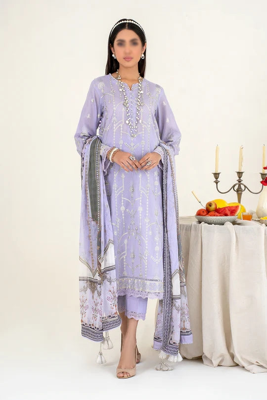 Zarif Luxury Embroidered Lawn Collection'23 D-03 DEEP GLORY
