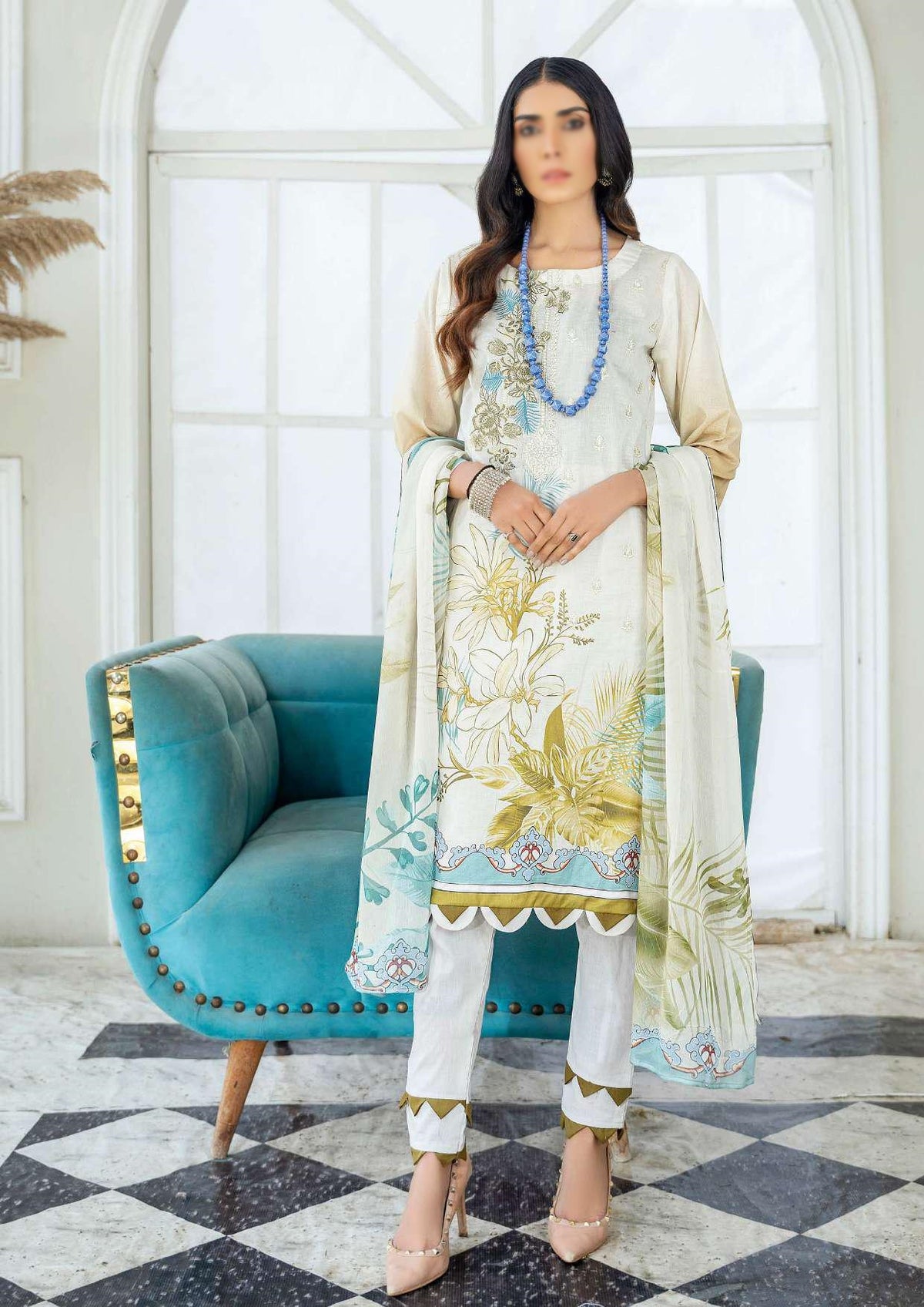 Jaan E Tamanna Digital Print & Embroidered Lawn Collection'23 D-05