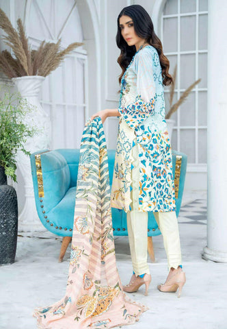 Jaan E Tamanna Digital Print & Embroidered Lawn Collection'23 D-07
