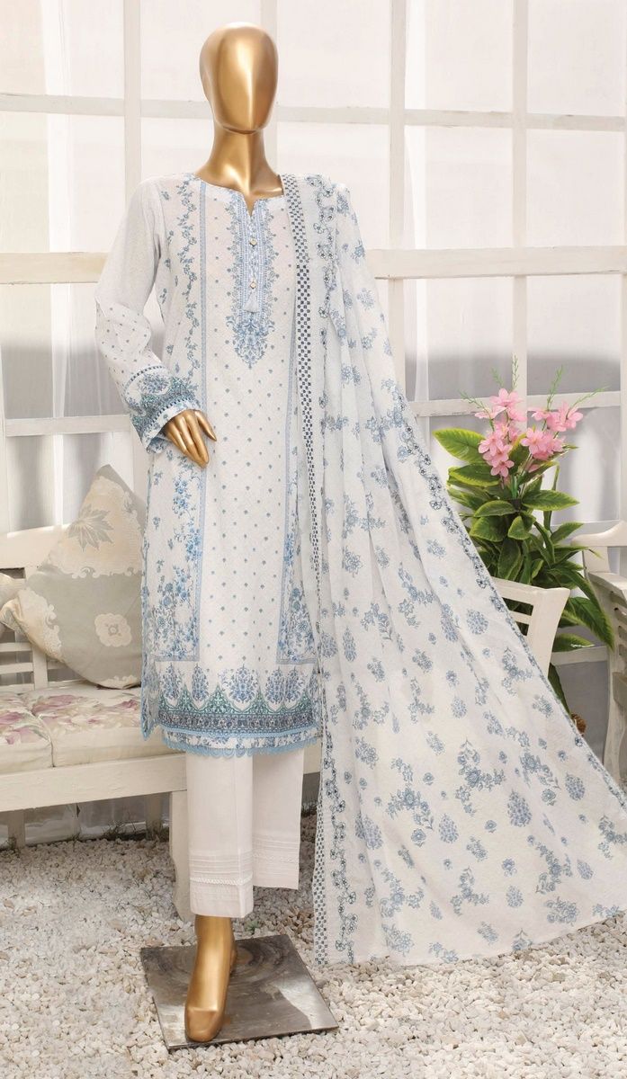 Mother Digital Print Airjet Lawn'23 With Emb Dupatta By HZ D 1003