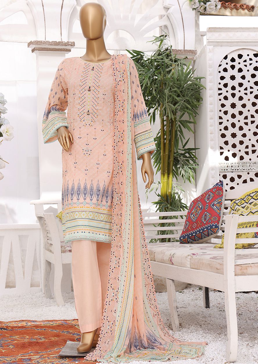 D-2236 Premium Printed & Embroidered Lawn Collection By Riwayat
