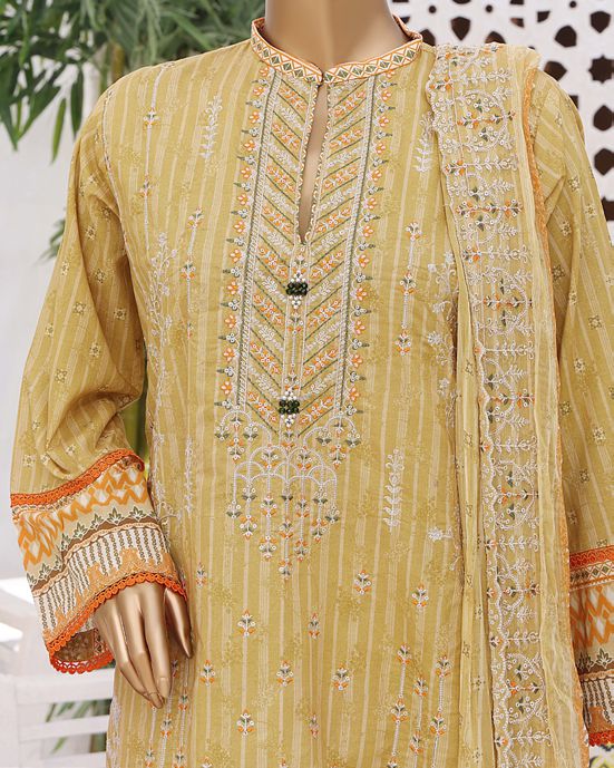 D-2241 Premium Printed & Embroidered Lawn Collection By Riwayat