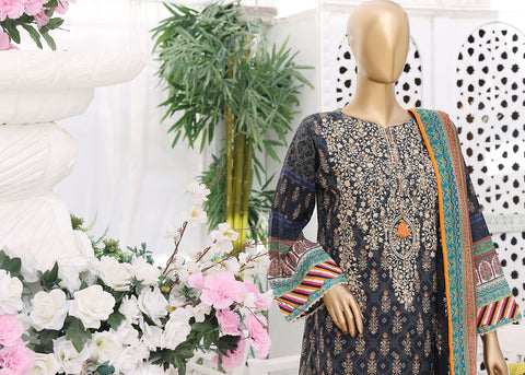 D-2255 Premium Printed & Embroidered Lawn Collection By Riwayat