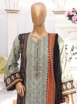 D-2256 Premium Printed & Embroidered Lawn Collection By Riwayat